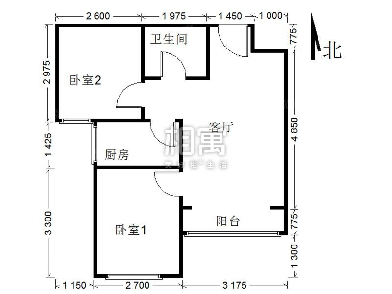 拾景名苑租房_拾景名苑 2室1厅1卫_北京我爱我家官网