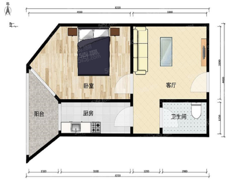 牡丹园 月季园小区 业主直租一居室