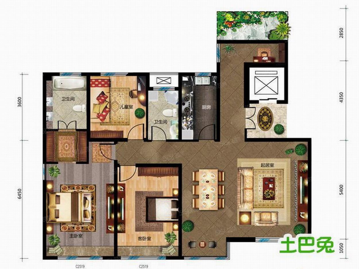 蓝爵公馆 162.76平四居 南北通透 一梯一户