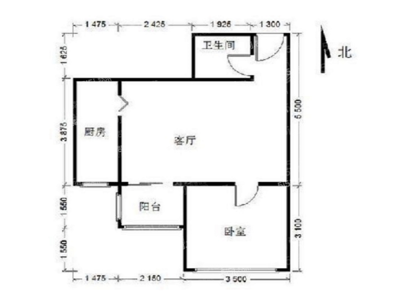 来北家园 南向一居室 业主直租 可以长签