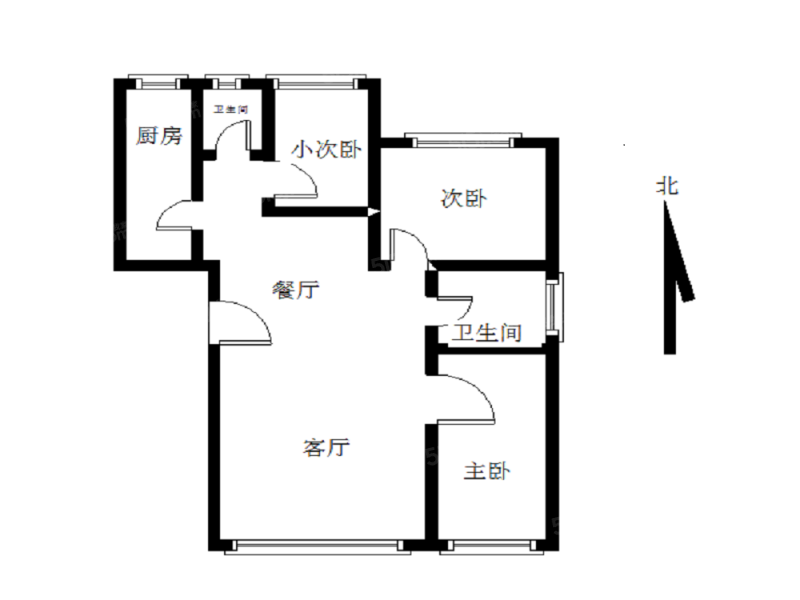 金颐家园 3室1厅2卫 110㎡