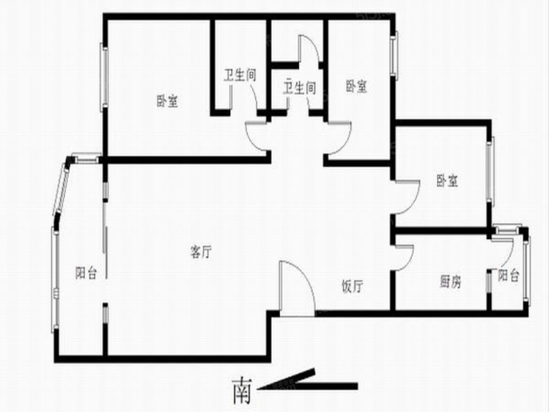 良乡北潞园 北潞芳家园 南北向 家电齐全三居