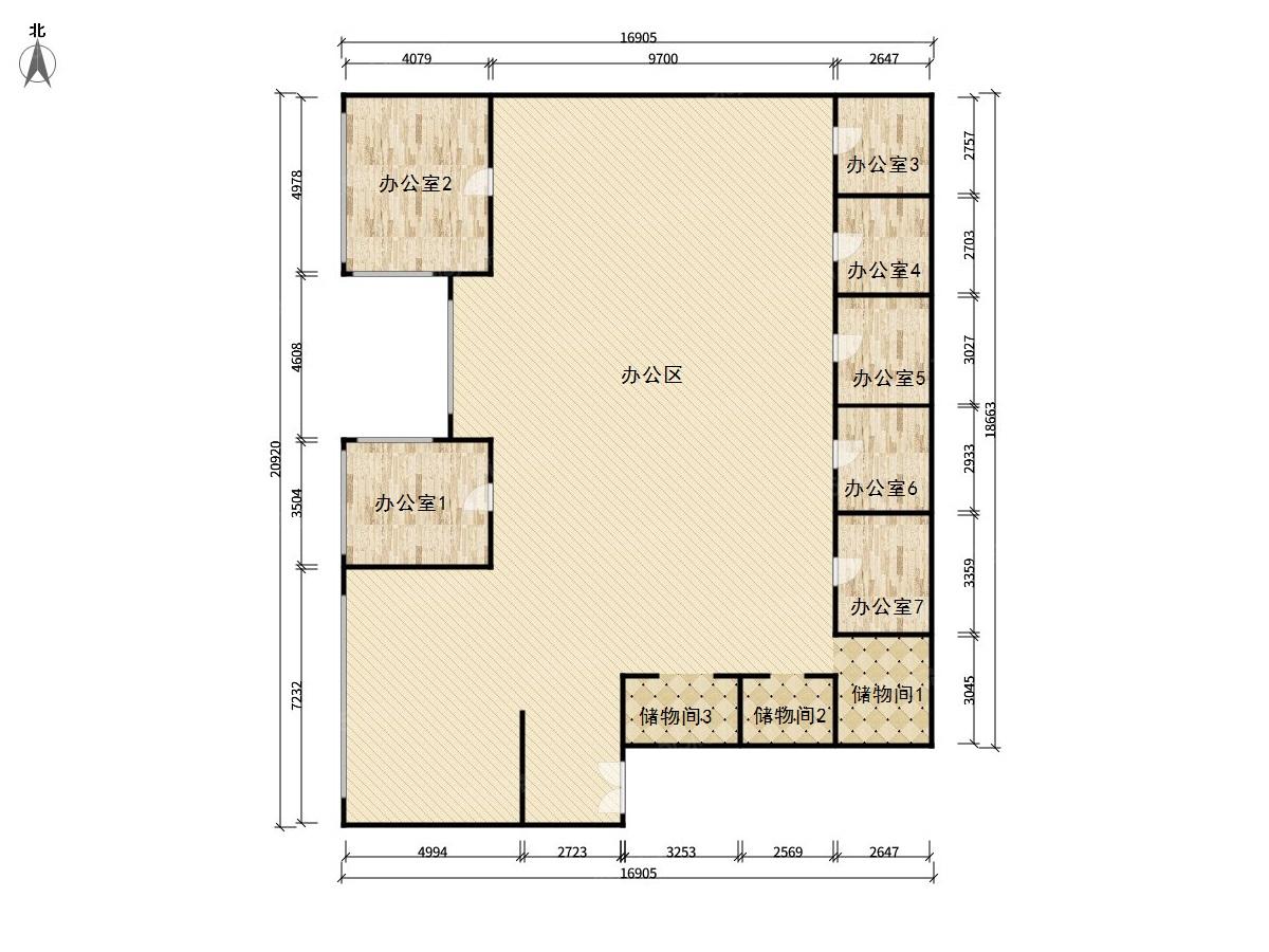 嘉盛中心7室1厅户型图