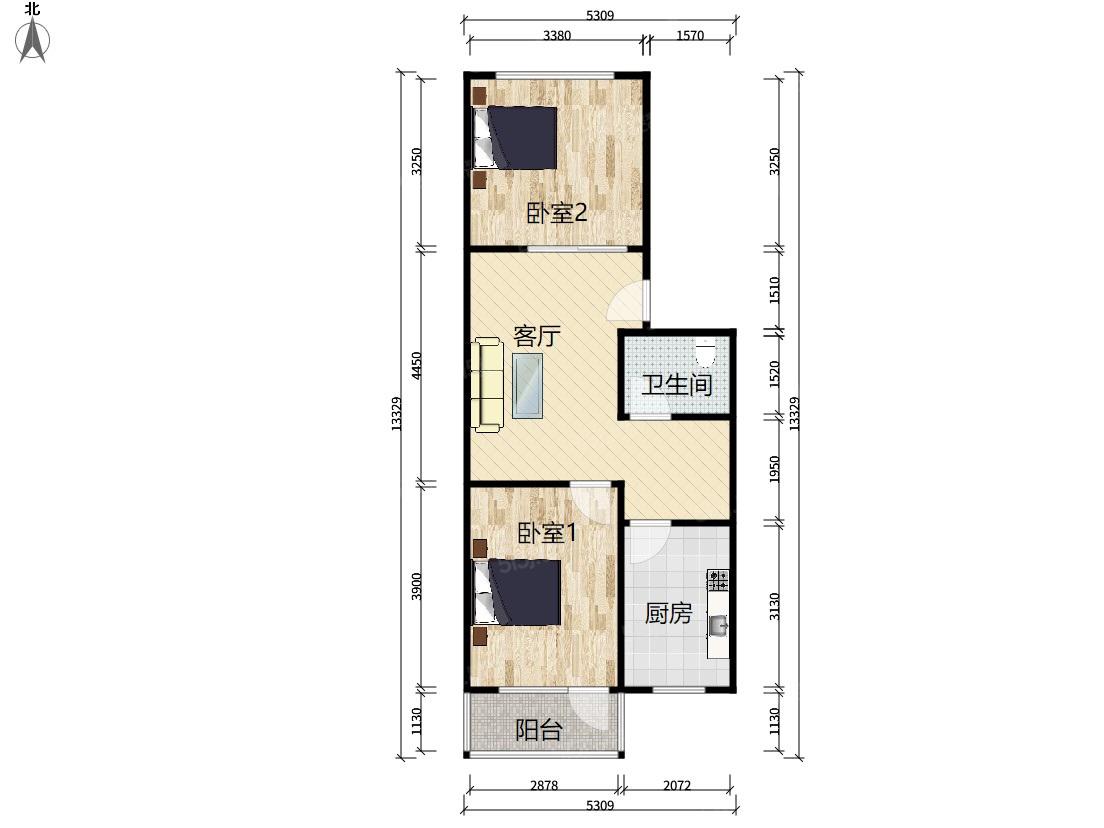 建欣苑四里 南北两居室 满五一套 双地铁10和8号线